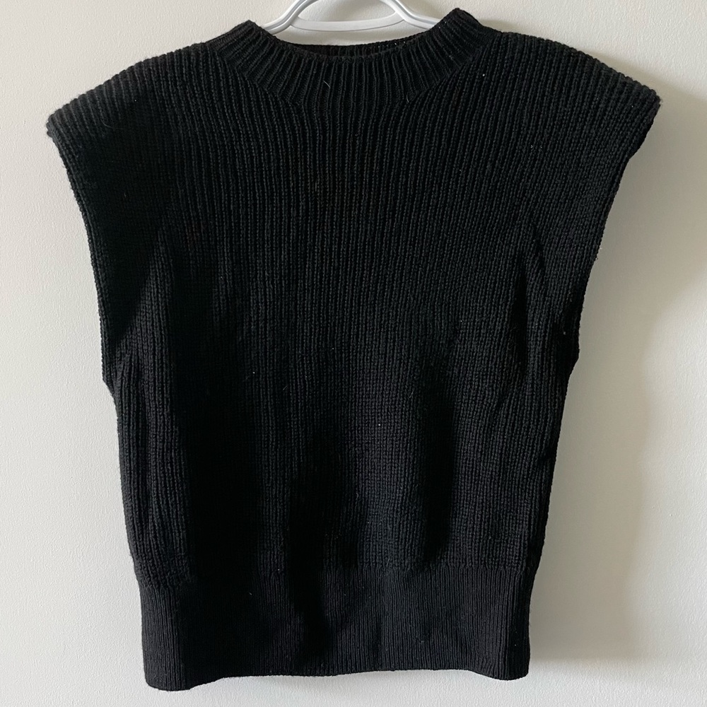 Babaton Hazlitt Black Knit Sleeveless Top